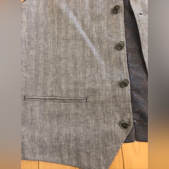 Joseph Abboud linen grey mens dress vent. Sz XXL Excellent - Picture 5 of 6